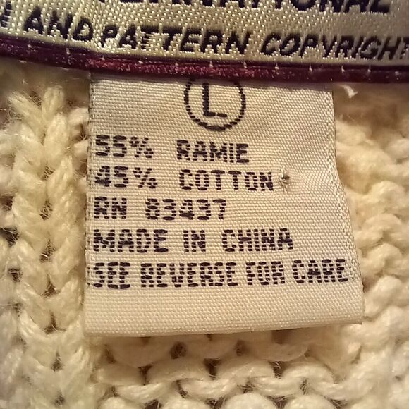 VTG Tiara Chunky Knit Sweater-Large-Geometric-3D Embellishments-Shoulder Pads - Picture 7 of 9